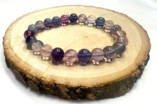 Náramok z minerálov Fluorit fialový 8 mm-Bracelets-DIARA.sk-DIARA.sk