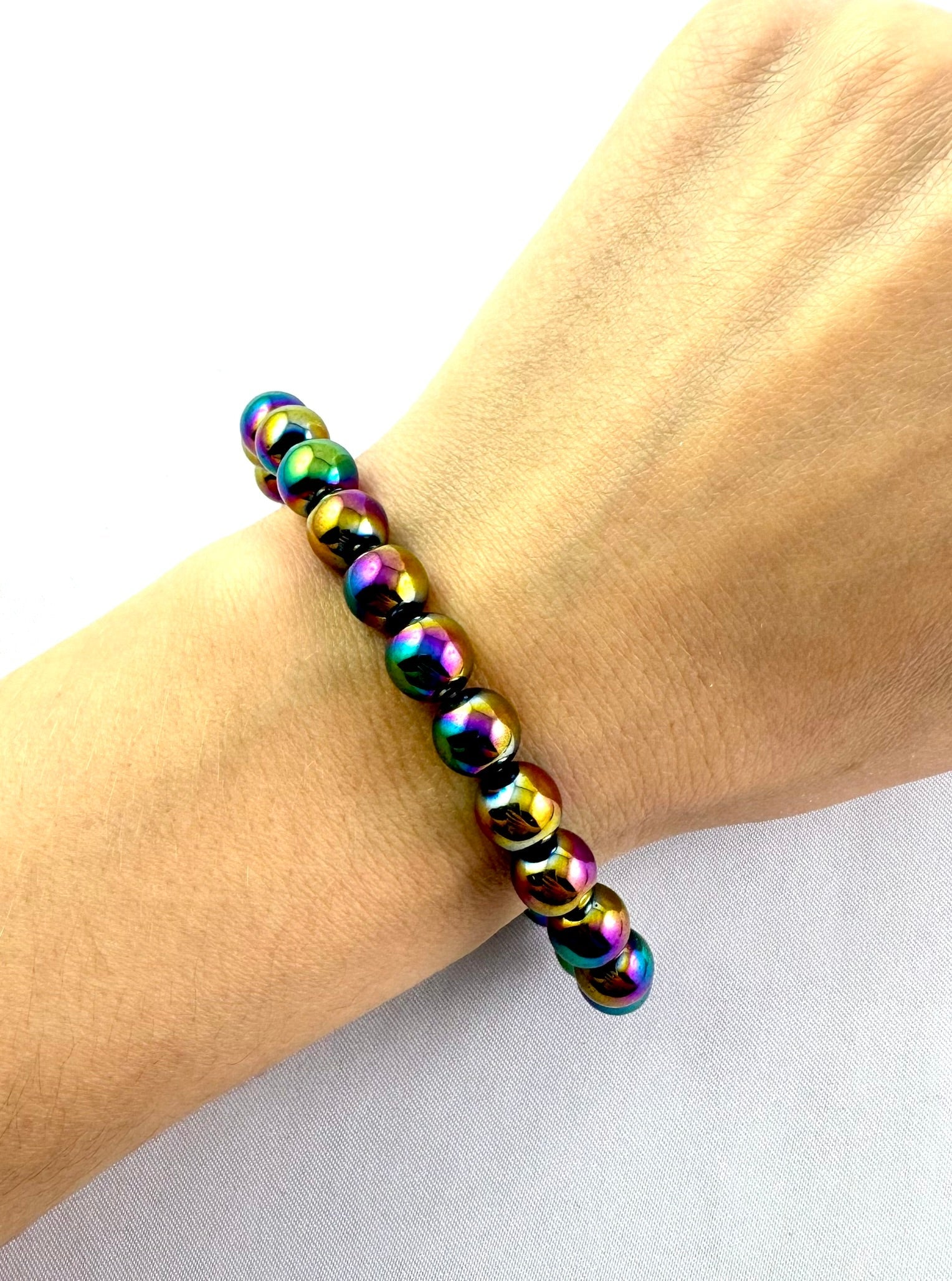 Náramok z minerálov Hematit dúhový farebný-Bracelets-DIARAfashion-DIARA.sk