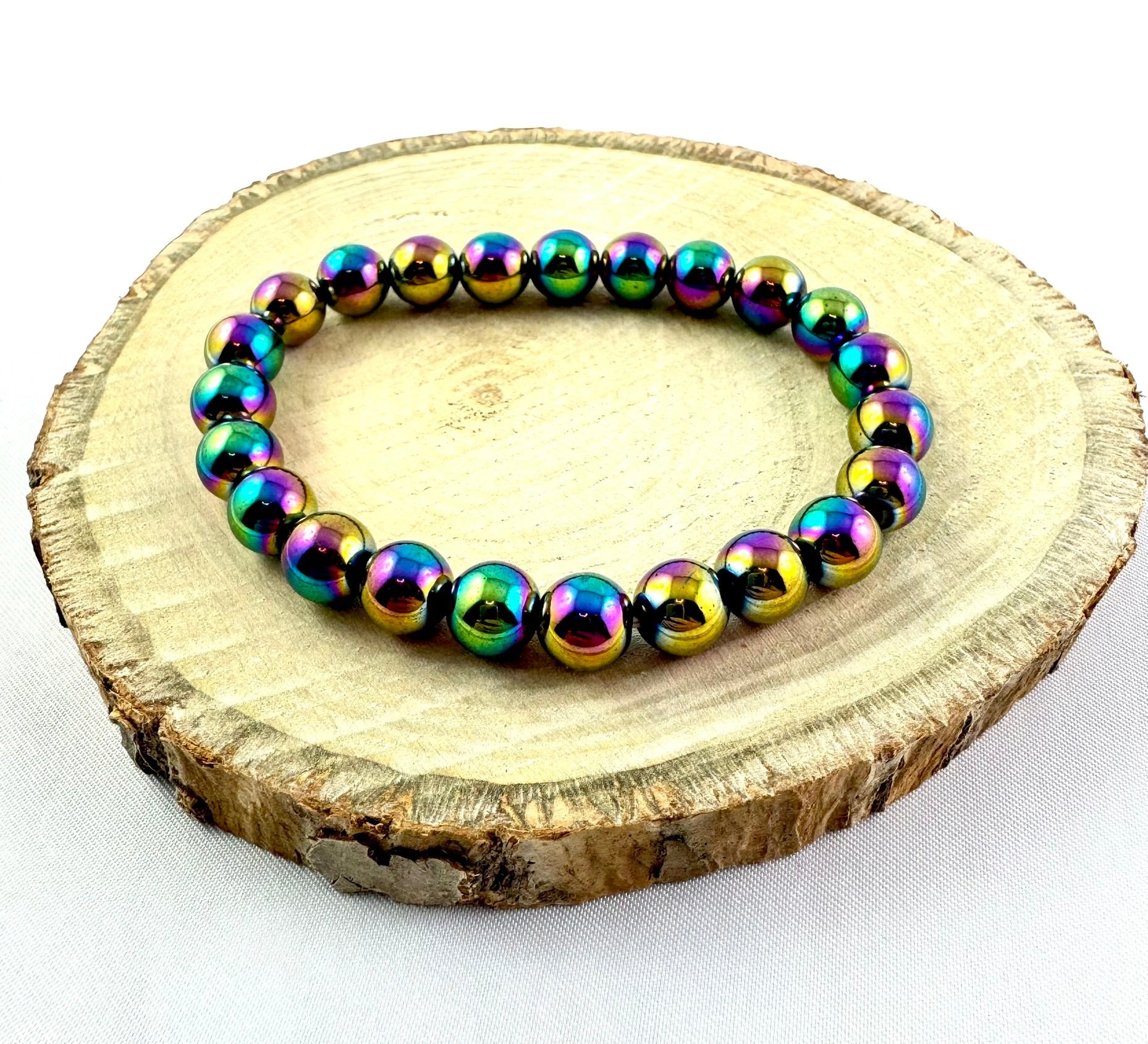 Náramok z minerálov Hematit dúhový farebný-Bracelets-DIARAfashion-DIARA.sk