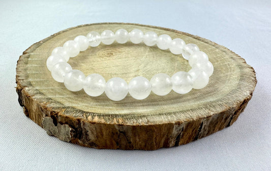 Náramok z minerálov Krištáľ 8 mm biely číry-Bracelets-DIARAfashion-DIARA.sk