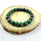 Náramok z minerálov Rubín v Zoisite 10 mm zelený fialový-Bracelets-DIARAfashion-DIARA.sk
