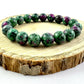 Náramok z minerálov Rubín v Zoisite 10 mm zelený fialový-Bracelets-DIARAfashion-DIARA.sk