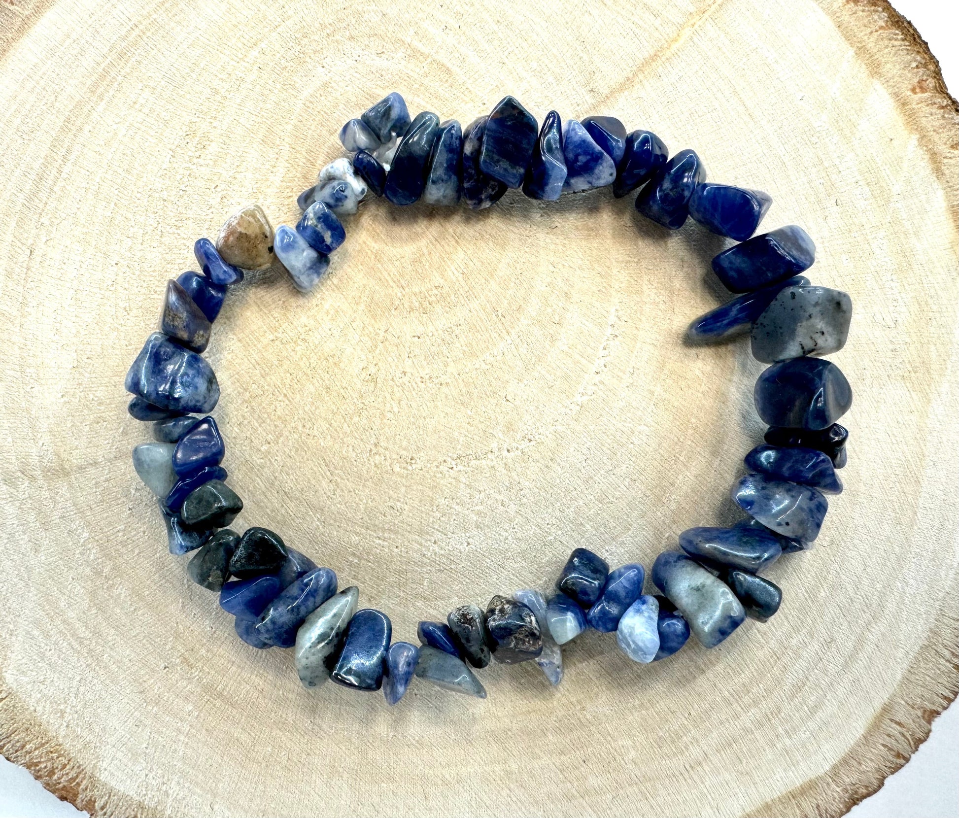 Náramok z minerálov Sodalit modrý sekané kamienky-Bracelets-DIARA.sk-DIARA.sk