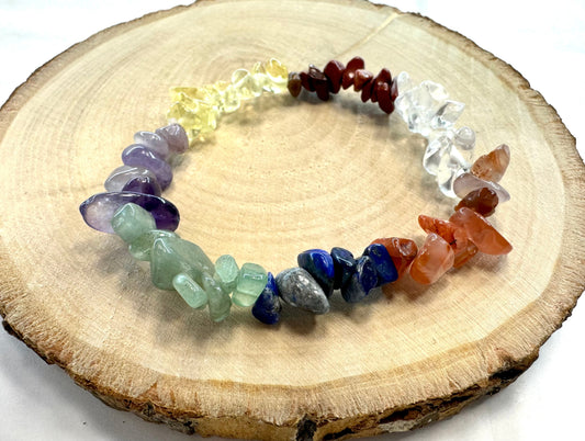 Náramok z minerálov čakrový sekaný farebný-Bracelets-DIARA.sk-DIARA.sk
