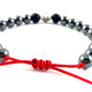 Náramok z minerálov zverokruh Hematit a Lávový kameň 8 mm červená šnúrka-Bracelets-DIARAfashion-Dámsky-Vodnár-DIARA.sk