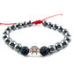 Náramok z minerálov zverokruh Hematit a Lávový kameň 8 mm červená šnúrka-Bracelets-DIARAfashion-Dámsky-Vodnár-DIARA.sk