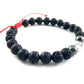 Náramok z minerálov zverokruh Lávový kameň a Hematit 8 mm červená šnúrka-Bracelets-DIARAfashion-Dámsky-Vodnár-DIARA.sk
