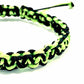 Pánsky náramok pletený šnúrkový dvojfarebný čierny neónový zelený hrubý-Bracelets-DIARAfashion-DIARA.sk