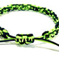 Pánsky náramok pletený šnúrkový dvojfarebný čierny neónový zelený hrubý-Bracelets-DIARAfashion-DIARA.sk