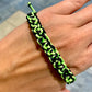Pánsky náramok pletený šnúrkový dvojfarebný čierny neónový zelený hrubý-Bracelets-DIARAfashion-DIARA.sk