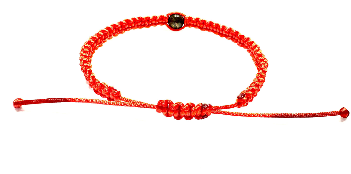 Pánsky šnúrkový pletený náramok Tigrie oko červený-Bracelets-DIARA.sk-DIARA.sk