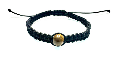 Pánsky šnúrkový pletený náramok Tigrie oko čierny-Bracelets-DIARA.sk-DIARA.sk