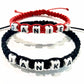 Pletené náramky pre páry s menom 2 ks - kocky červený a čierny-Bracelets-DIARAfashion-DIARA.sk
