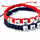 Pletené náramky pre páry s menom 2 ks - kocky červený a čierny-Bracelets-DIARAfashion-DIARA.sk