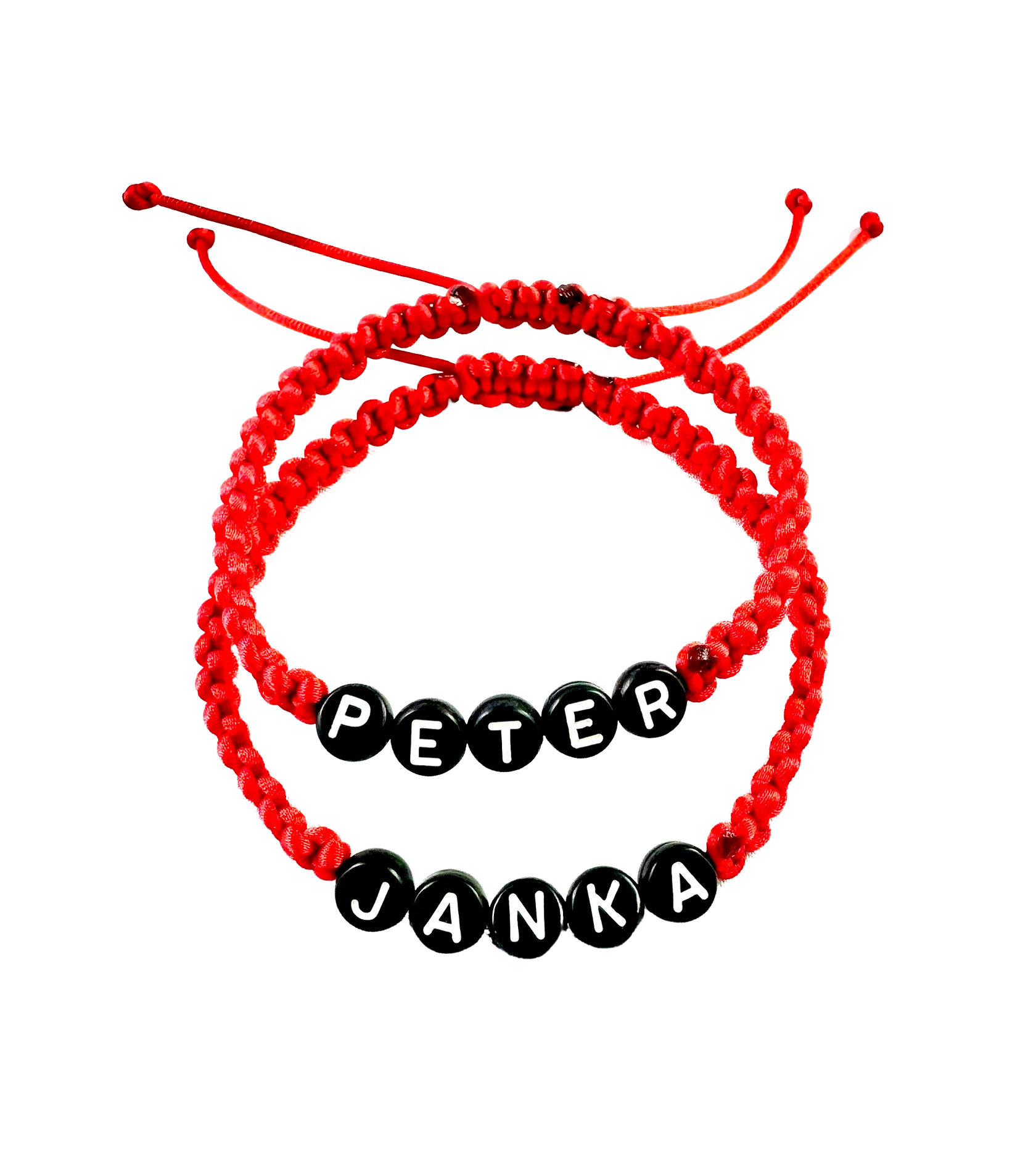 Pletené náramky pre páry s menom 2 ks mix-Bracelets-DIARAfashion-Červené-DIARA.sk