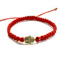 Pletený dámsky červený náramok ruka Fatimy - hamsa zlatá-Bracelets-DIARA.sk-DIARA.sk
