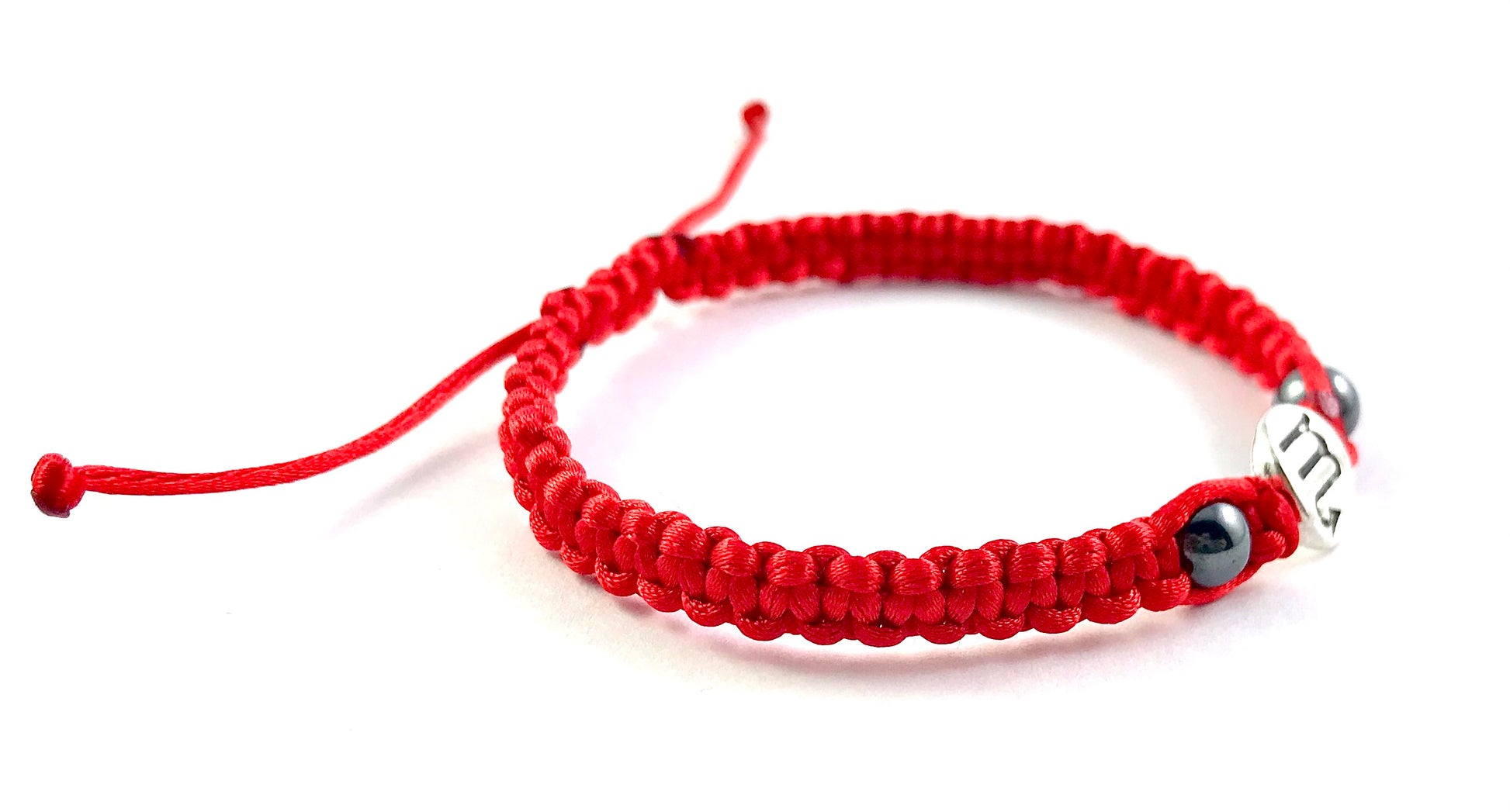 Pletený náramok zverokruh s Hematitom červený-Bracelets-DIARAfashion-Dámsky-Vodnár-DIARA.sk