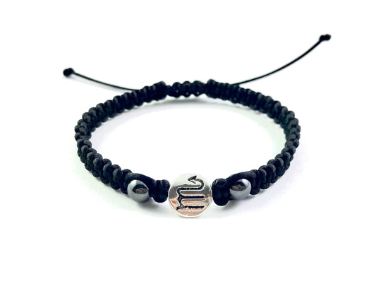 Pletený náramok zverokruh s Hematitom čierny-Bracelets-DIARAfashion-Dámsky-Vodnár-DIARA.sk