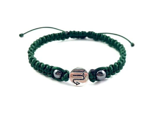Pletený náramok zverokruh s Hematitom zelený-Bracelets-DIARAfashion-Dámsky-Vodnár-DIARA.sk