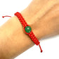 Pletený šnúrkový náramok Zelený Avanturín červený dámsky-Bracelets-DIARA.sk-Dámsky-DIARA.sk