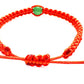 Pletený šnúrkový náramok Zelený Avanturín červený dámsky-Bracelets-DIARA.sk-Dámsky-DIARA.sk