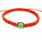 Pletený šnúrkový náramok Zelený Avanturín červený dámsky-Bracelets-DIARA.sk-Dámsky-DIARA.sk