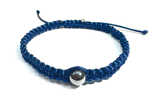 Pletený šnúrkový náramok s Hematitom modrý-Bracelets-DIARA.sk-Dámsky-DIARA.sk