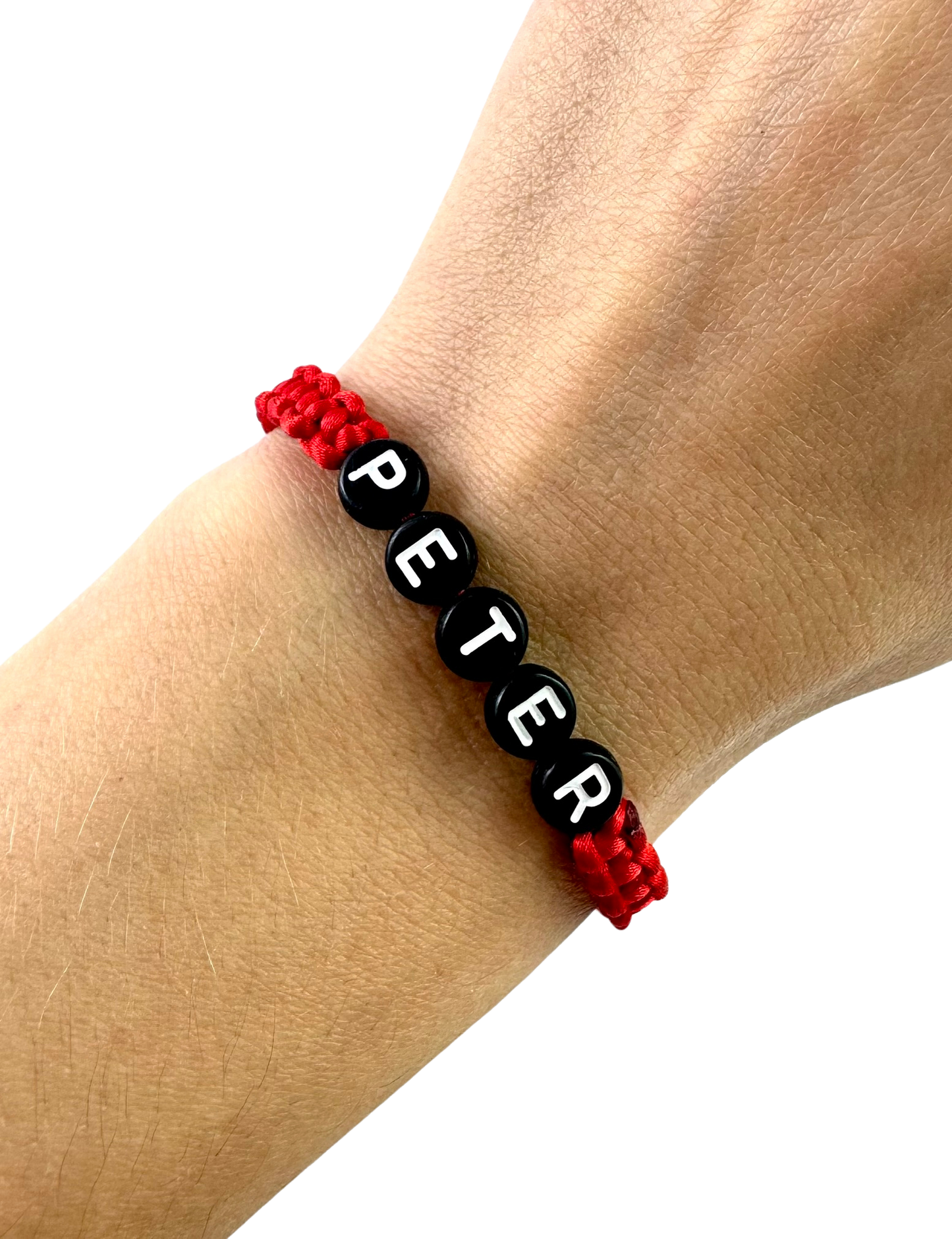 Pletený šnúrkový náramok s vlastným textom-Bracelets-DIARAfashion-Dámsky-Červená-DIARA.sk