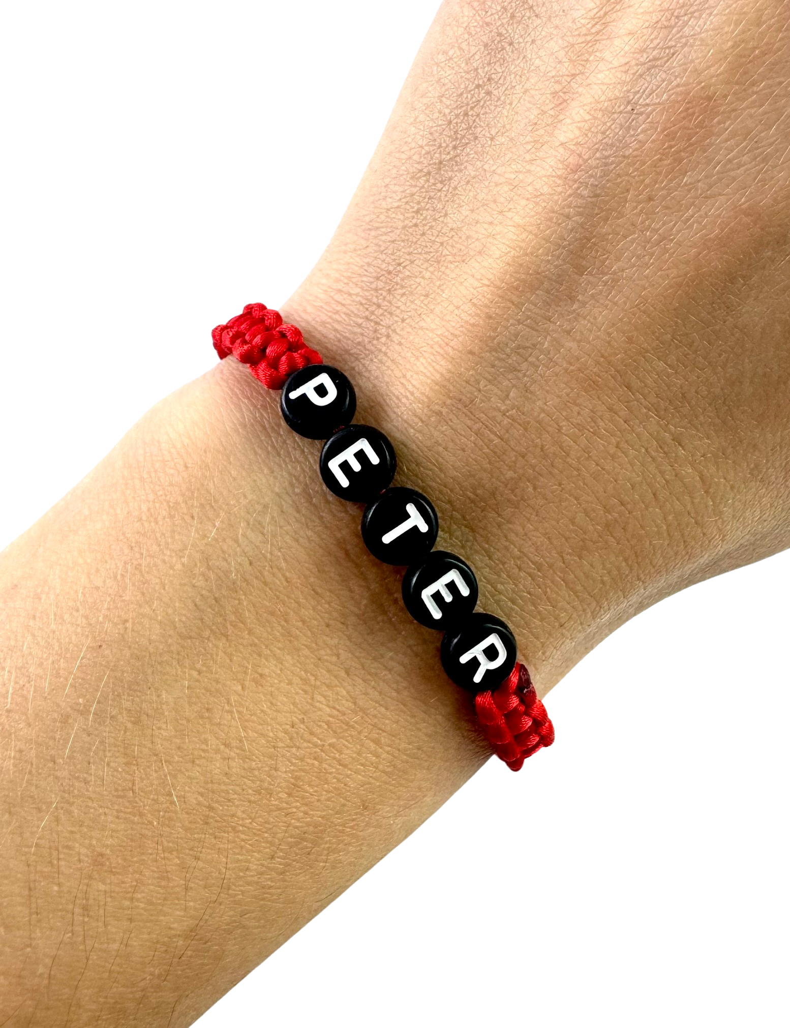 Pletený šnúrkový náramok s vlastným textom-Bracelets-DIARAfashion-Dámsky-Červená-DIARA.sk