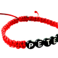 Pletený šnúrkový náramok s vlastným textom-Bracelets-DIARAfashion-Dámsky-Červená-DIARA.sk