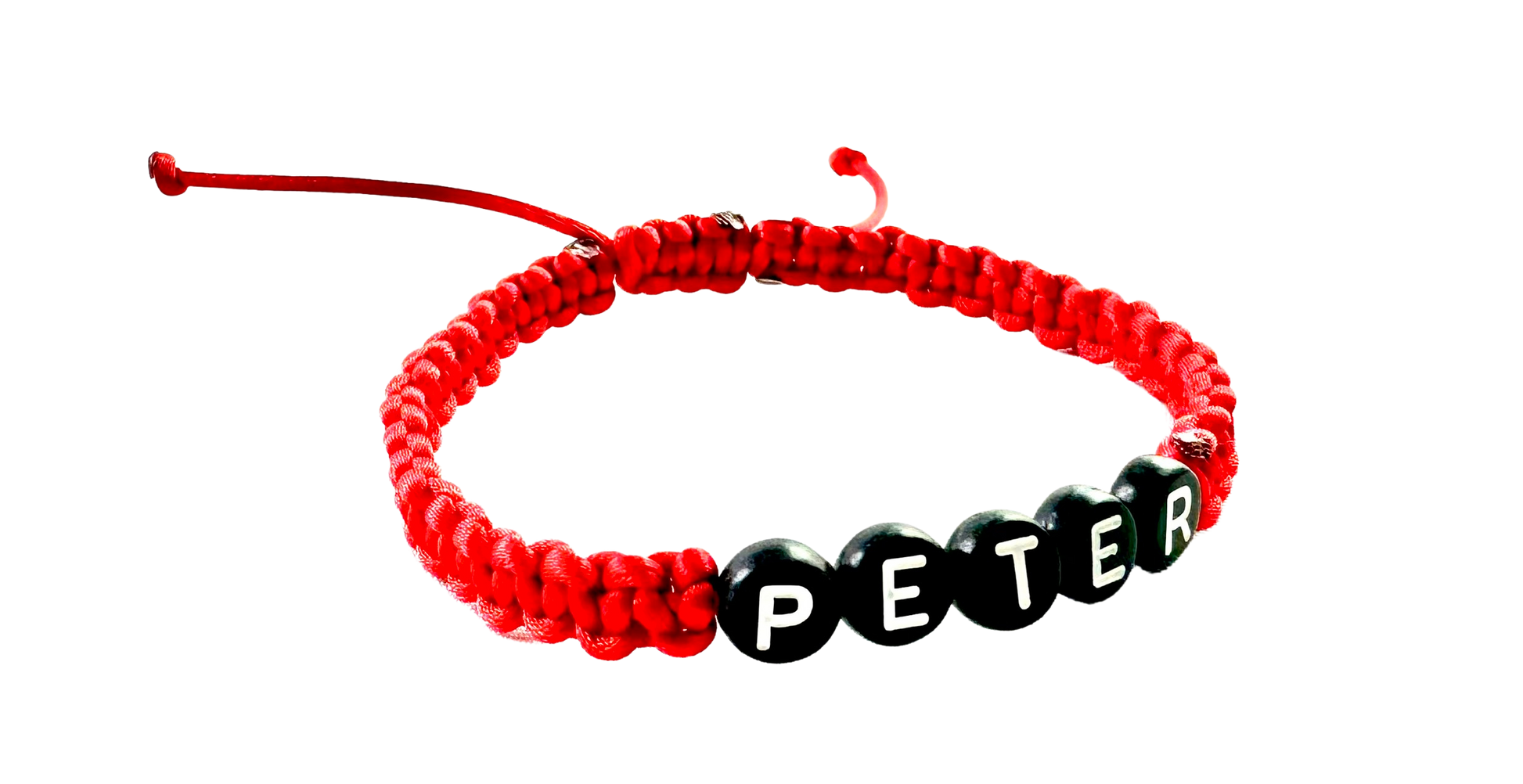 Pletený šnúrkový náramok s vlastným textom-Bracelets-DIARAfashion-Dámsky-Červená-DIARA.sk