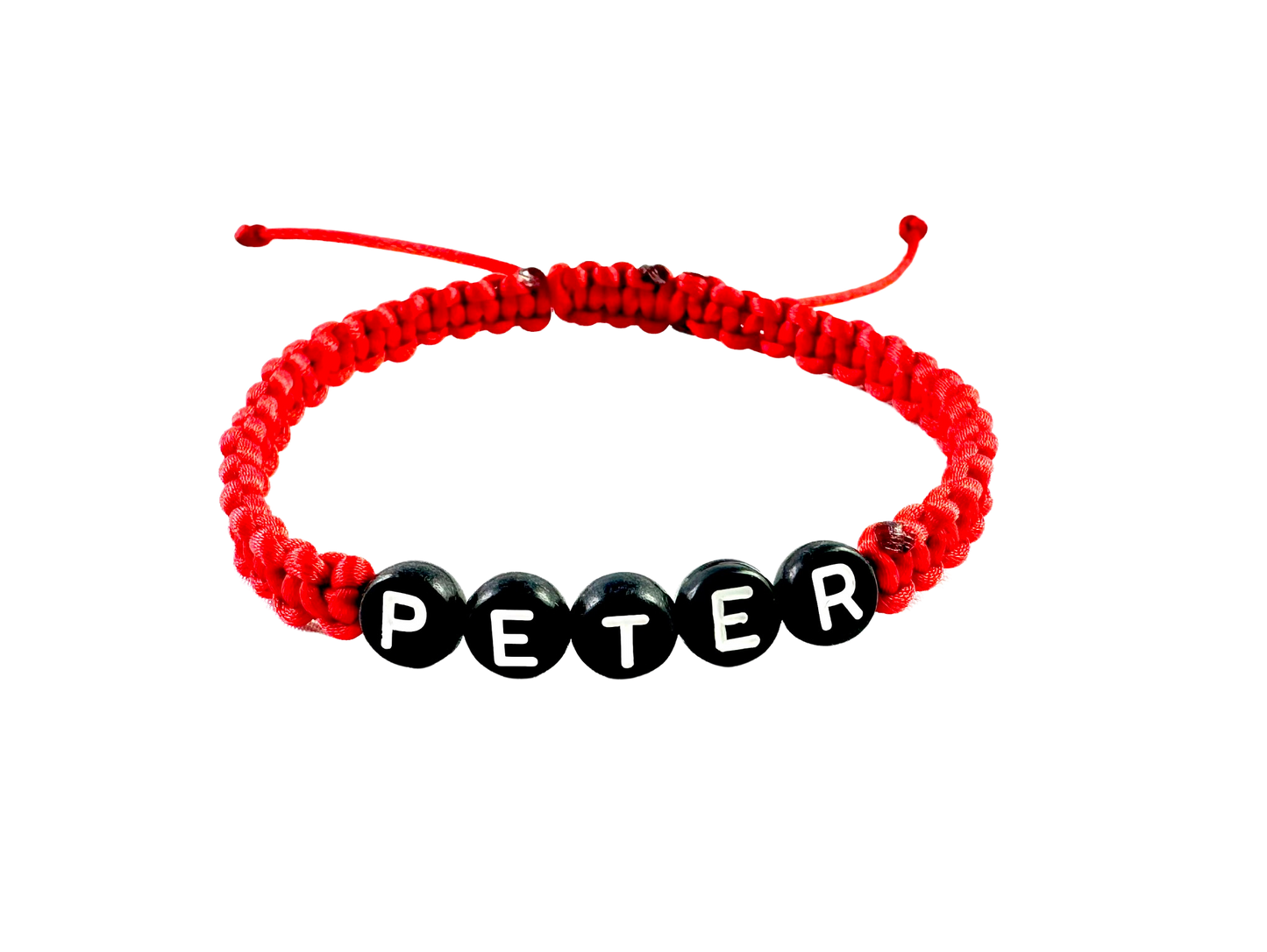 Pletený šnúrkový náramok s vlastným textom-Bracelets-DIARAfashion-Dámsky-Červená-DIARA.sk