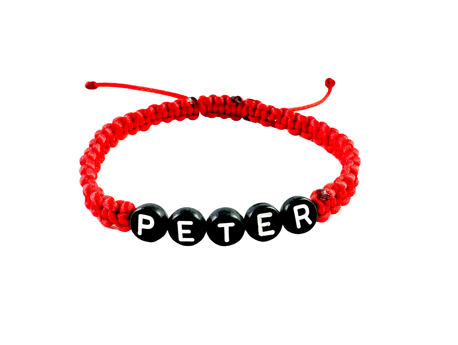 Pletený šnúrkový náramok s vlastným textom-Bracelets-DIARAfashion-Dámsky-Červená-DIARA.sk