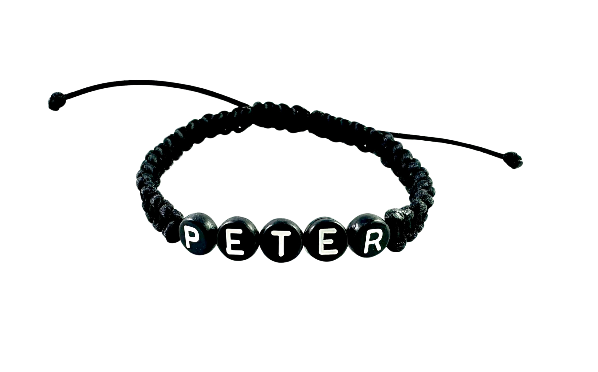 Pletený šnúrkový náramok s vlastným textom-Bracelets-DIARAfashion-Dámsky-Čierna-DIARA.sk