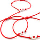 Šnúrkové náramky set 3 ks červené so srdiečkami-Bracelets-DIARAfashion-DIARA.sk