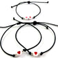 Šnúrkové náramky set 3 ks čierne so srdiečkami-Bracelets-DIARAfashion-DIARA.sk