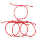 Šnúrkové náramky set 4 ks červené so srdiečkami-Bracelets-DIARAfashion-DIARA.sk