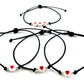 Šnúrkové náramky set 4 ks čierne so srdiečkami-Bracelets-DIARA-DIARA.sk