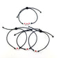 Šnúrkové náramky set 4 ks čierne so srdiečkami-Bracelets-DIARA-DIARA.sk