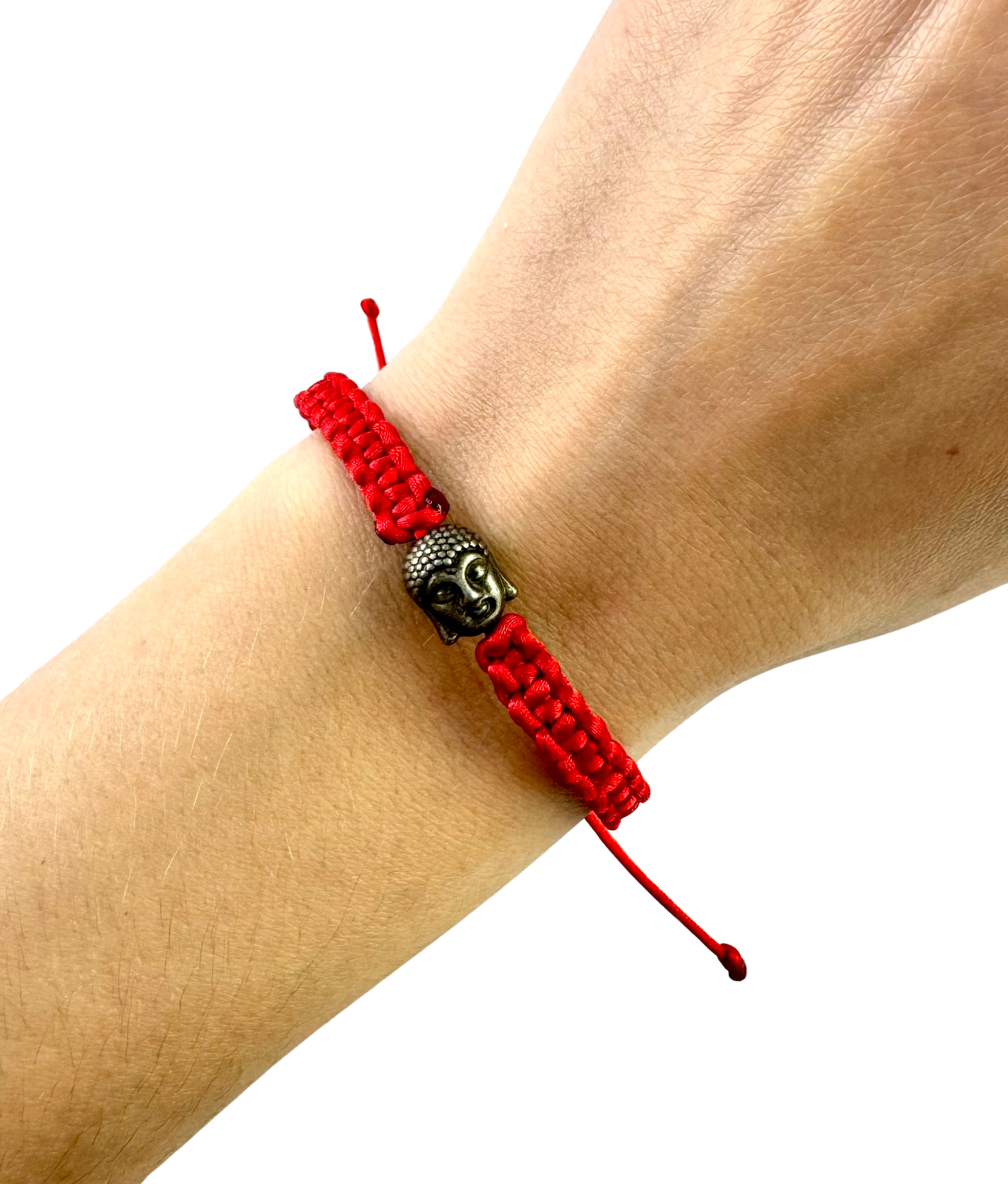 Šnúrkový pletený náramok Budha červený-Bracelets-DIARAfashion-DIARA.sk