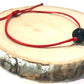 Šnúrkový tenký náramok s Lávovým kameňom červený-Bracelets-DIARAfashion-Dámsky-6 mm-DIARA.sk