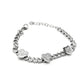 Štýlový hrubší náramoo z chirurgickej ocele so srdiečkami strieborný-Bracelets-DIARA.sk-DIARA.sk