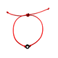 Tenký šnúrkový náramok s čiernym srdiečkom-Bracelets-DIARA-Dámsky-Červený-DIARA.sk