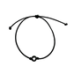 Tenký šnúrkový náramok s čiernym srdiečkom-Bracelets-DIARA-Dámsky-Čierny-DIARA.sk