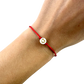 Tenký šnúrkový náramok so zlatým srdiečkom červený-Bracelets-DIARA-Dámsky-DIARA.sk