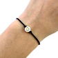 Tenký šnúrkový náramok so zlatým srdiečkom čierny-Bracelets-DIARA-Dámsky-DIARA.sk