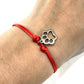 Dámsky šnúrkový náramok s príveskom psia labka z chirurgickej ocele-Bracelets-DIARAfashion-Červená-DIARA.sk