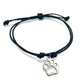 Dámsky šnúrkový náramok s príveskom psia labka z chirurgickej ocele-Bracelets-DIARAfashion-Červená-DIARA.sk