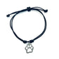 Dámsky šnúrkový náramok s príveskom psia labka z chirurgickej ocele-Bracelets-DIARAfashion-Čierna-DIARA.sk