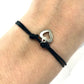 Dámsky šnúrkový náramok s príveskom srdce z chirurgickej ocele-Bracelets-DIARAfashion-Červený-DIARA.sk